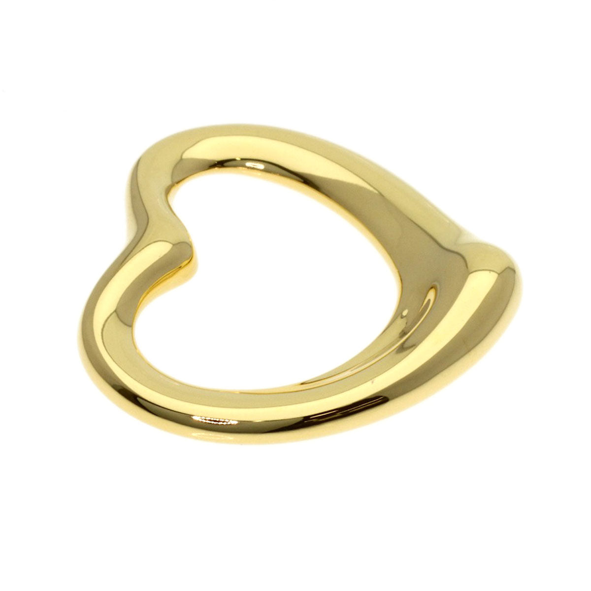 TIFFANY&Co. Open heart Pendant top K18 Yellow Gold Ladies [Used]