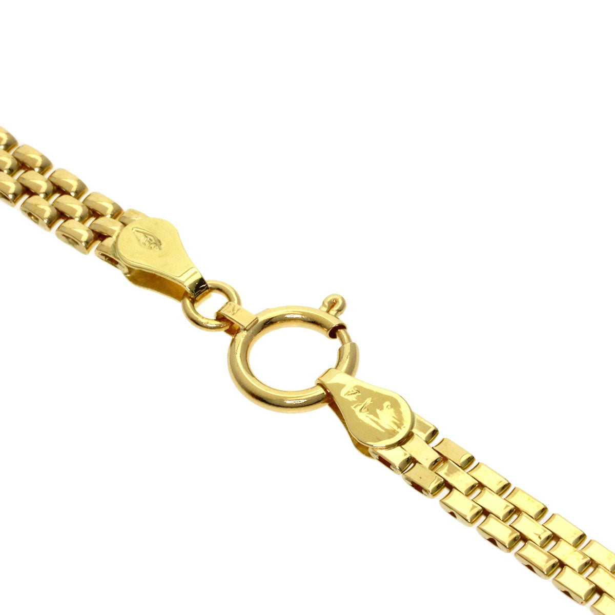 0.14ct Coral Coral Diamond Necklace K18 Yellow Gold 17.4g　Ladies