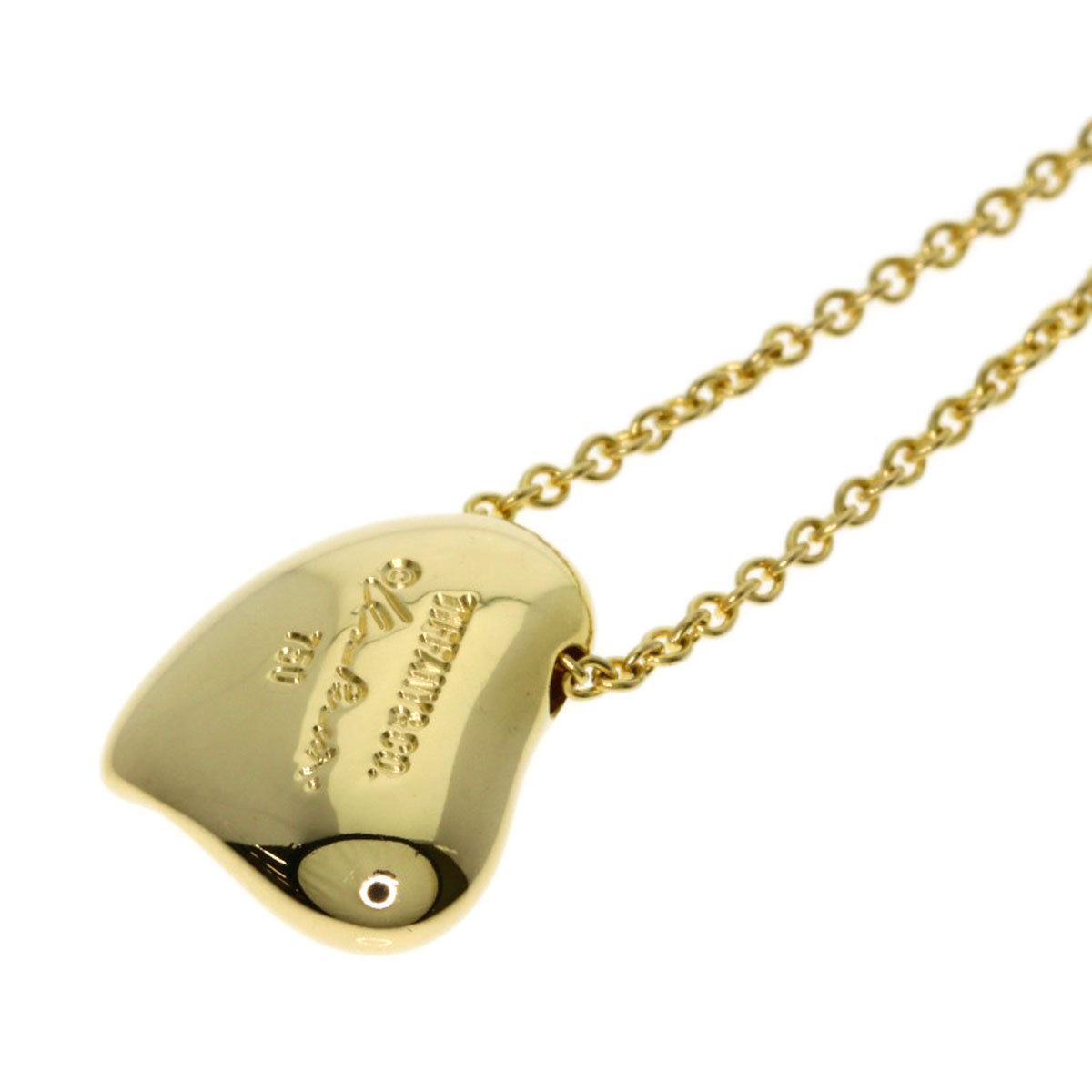 TIFFANY&Co. Full heart Necklace K18 Yellow Gold Ladies [Used]