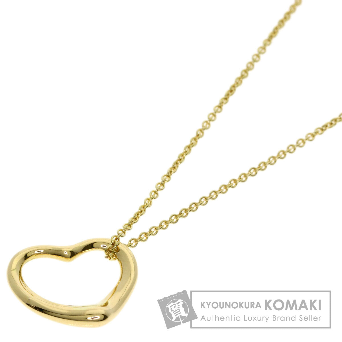 TIFFANY&Co. Open heart Necklace K18 Yellow Gold Ladies [Used]