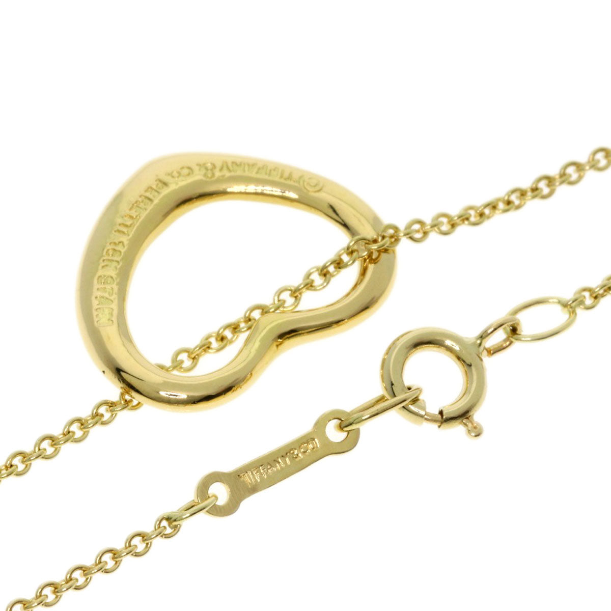 TIFFANY&Co. Open heart Necklace K18 Yellow Gold Ladies [Used]