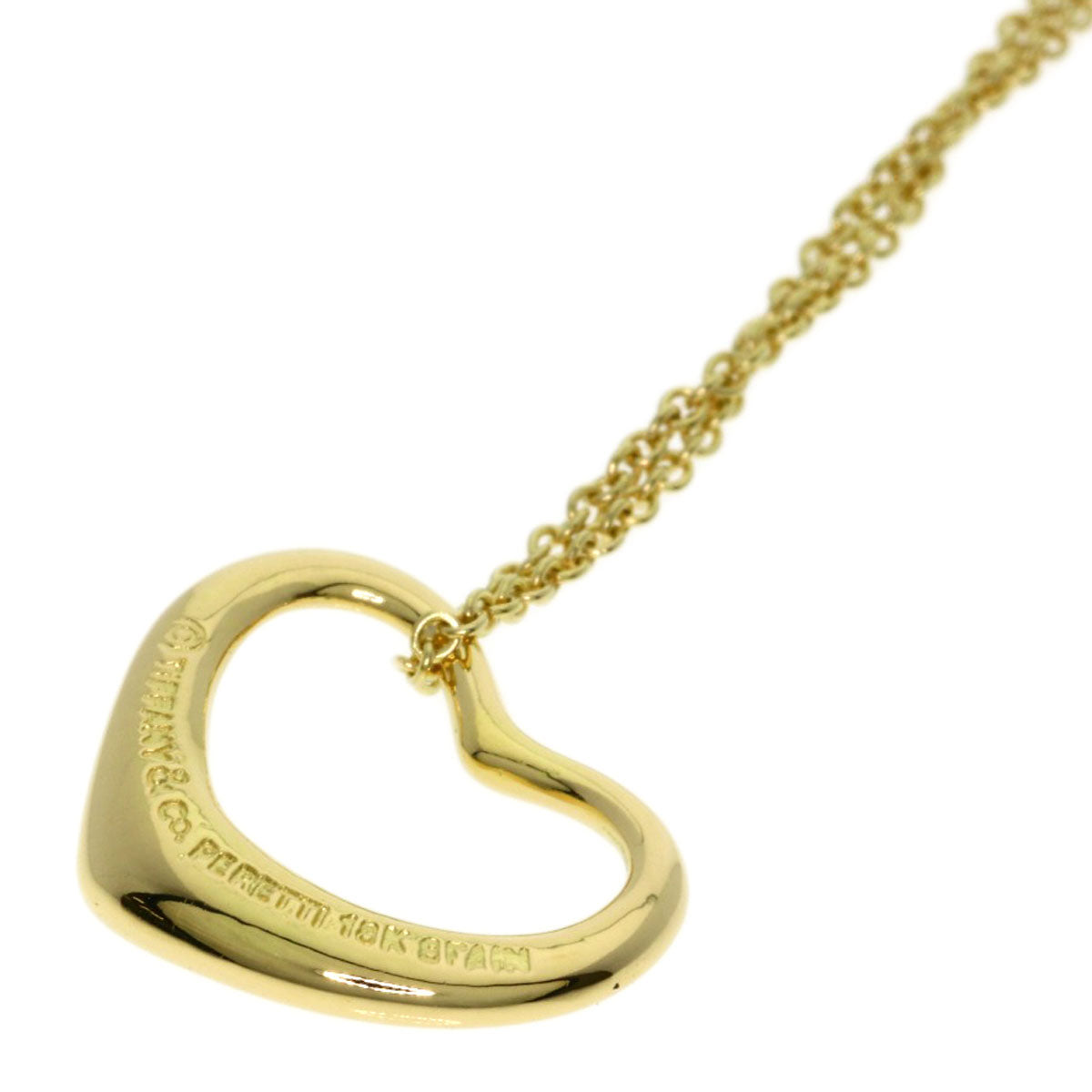 TIFFANY&Co. Open heart Necklace K18 Yellow Gold Ladies [Used]