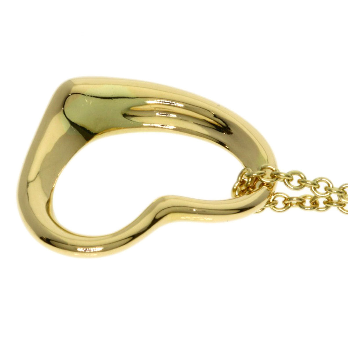 TIFFANY&Co. Open heart Necklace K18 Yellow Gold Ladies [Used]
