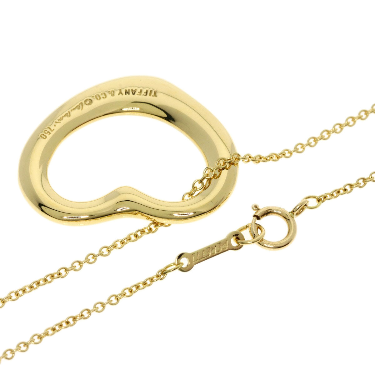 TIFFANY&Co. Open heart Necklace K18 Yellow Gold Ladies [Used]