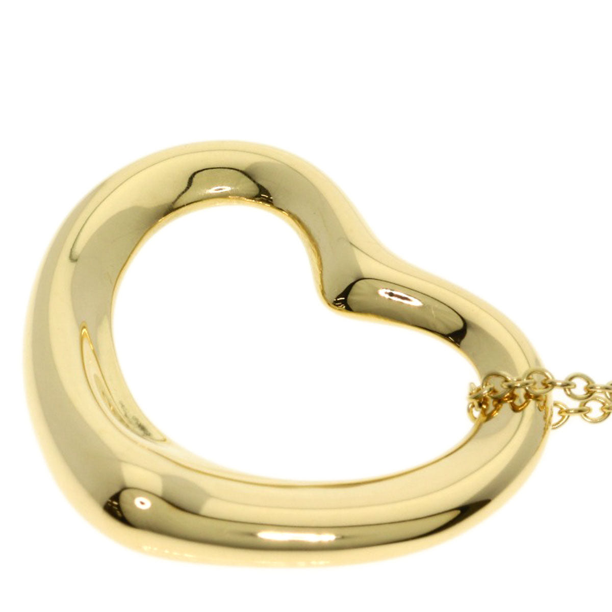 TIFFANY&Co. Open heart Necklace K18 Yellow Gold Ladies [Used]