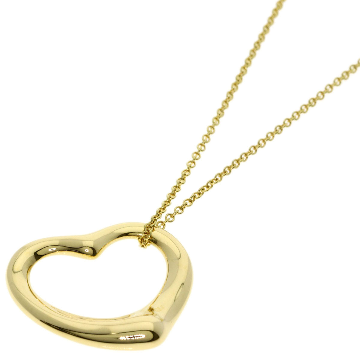 TIFFANY&Co. Open heart Necklace K18 Yellow Gold Ladies [Used]