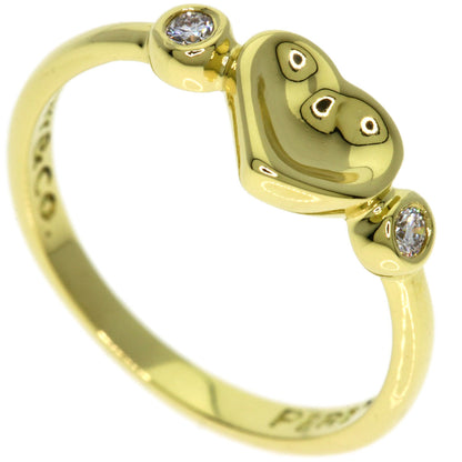 TIFFANY&Co. Full Heart 2P Diamond Ring K18 Yellow Gold Ladies [Used]