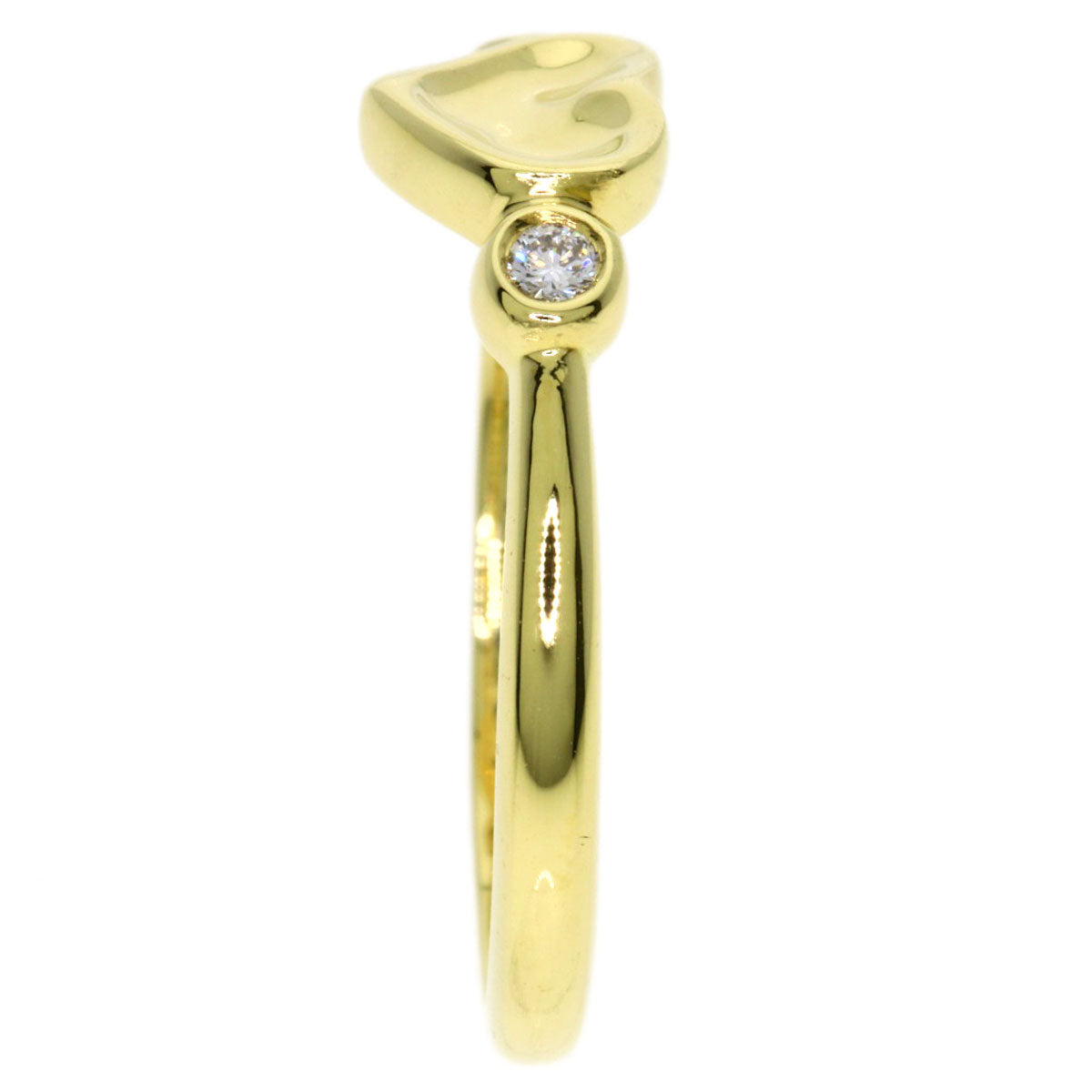 TIFFANY&Co. Full Heart 2P Diamond Ring K18 Yellow Gold Ladies [Used]