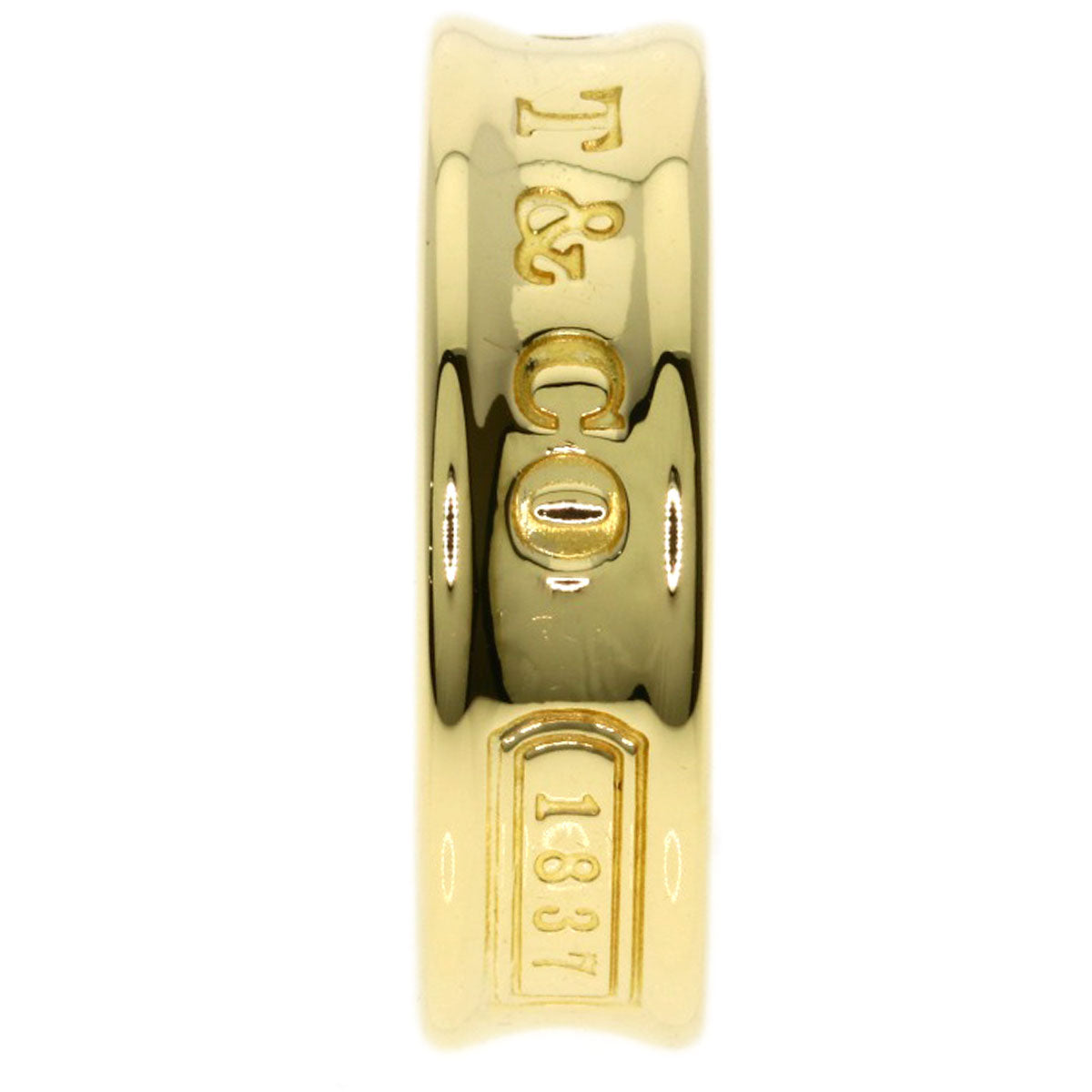 TIFFANY&Co. 1837 Narrow Ring K18 Yellow Gold Ladies [Used]