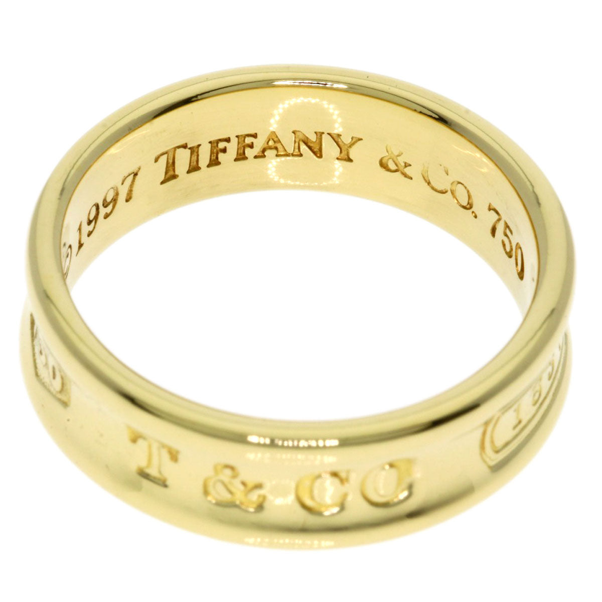 TIFFANY&Co. 1837 Narrow Ring K18 Yellow Gold Ladies [Used]