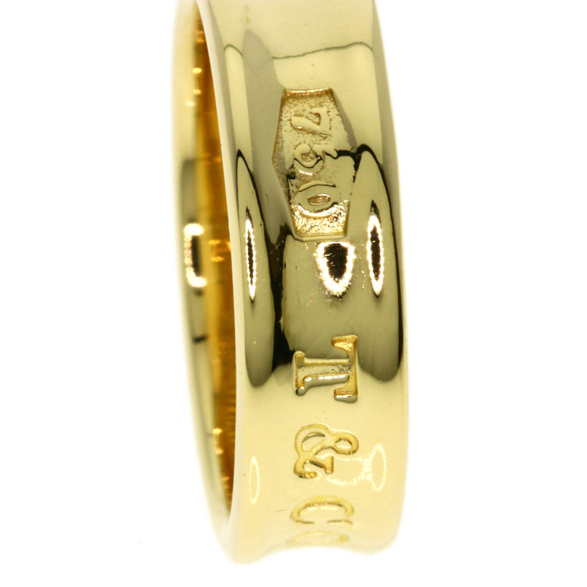 TIFFANY&Co. 1837 Narrow Ring K18 Yellow Gold Ladies [Used]