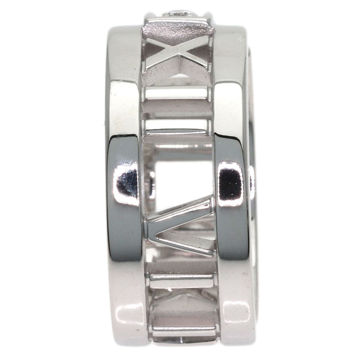 TIFFANY&Co. Atlas Open 3P Diamond Ring K18 White Gold Ladies [Used]