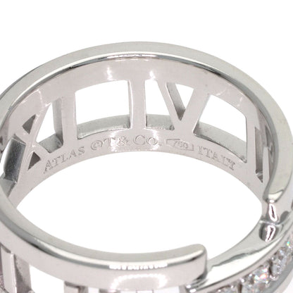 TIFFANY&Co. Atlas Open 3P Diamond Ring K18 White Gold Ladies [Used]