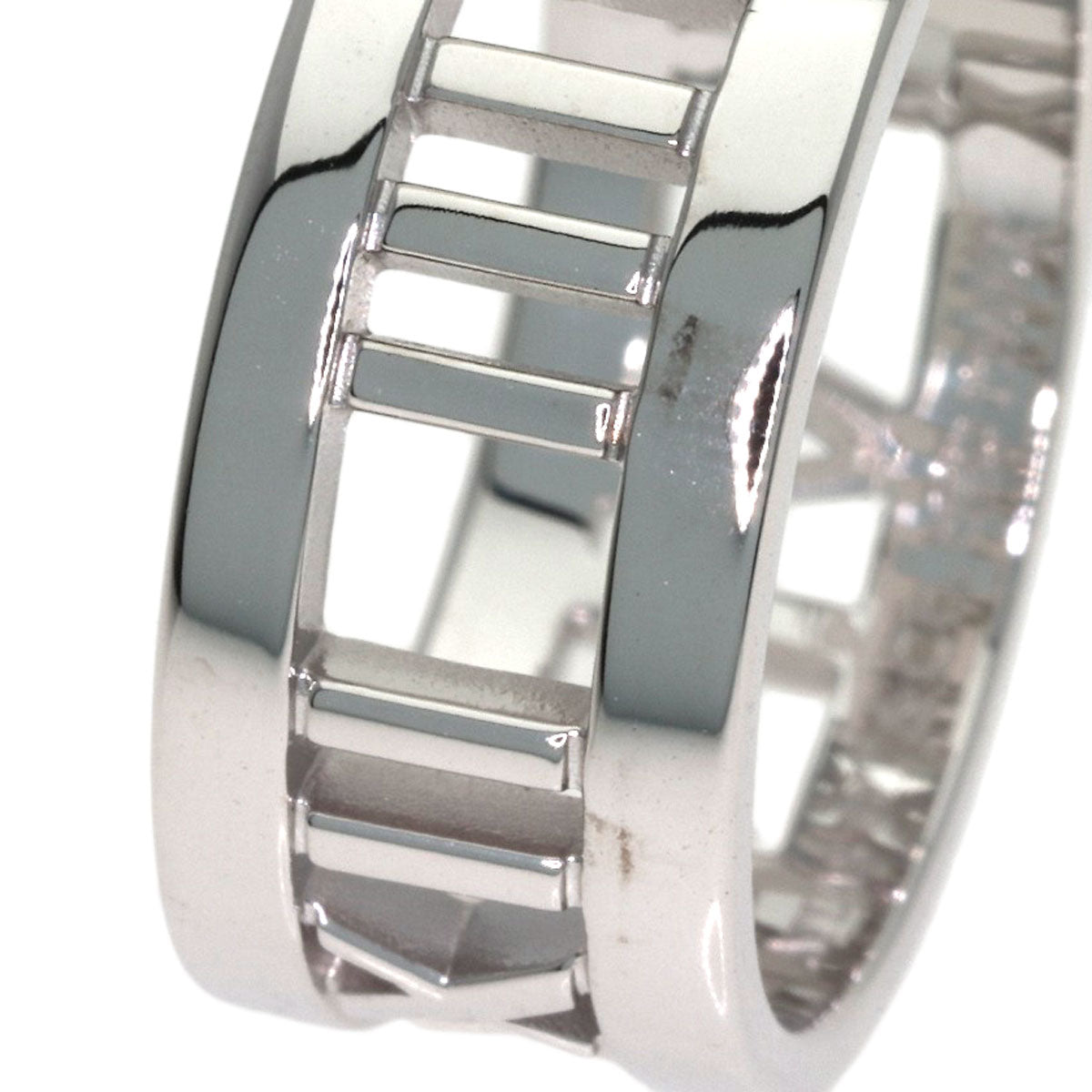 TIFFANY&Co. Atlas Open 3P Diamond Ring K18 White Gold Ladies [Used]