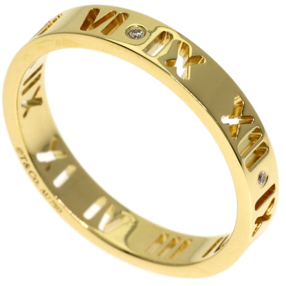 TIFFANY&Co. Atlas 4P Diamond Ring K18 Yellow Gold Ladies [Used]