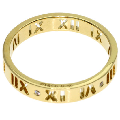 TIFFANY&Co. Atlas 4P Diamond Ring K18 Yellow Gold Ladies [Used]