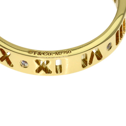 TIFFANY&Co. Atlas 4P Diamond Ring K18 Yellow Gold Ladies [Used]