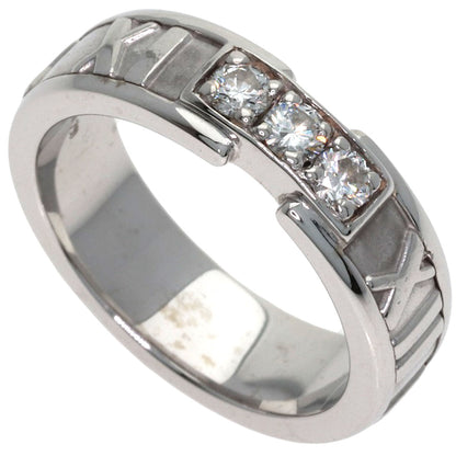 TIFFANY&Co. Atlas 3P Diamond Ring K18 White Gold Ladies [Used]