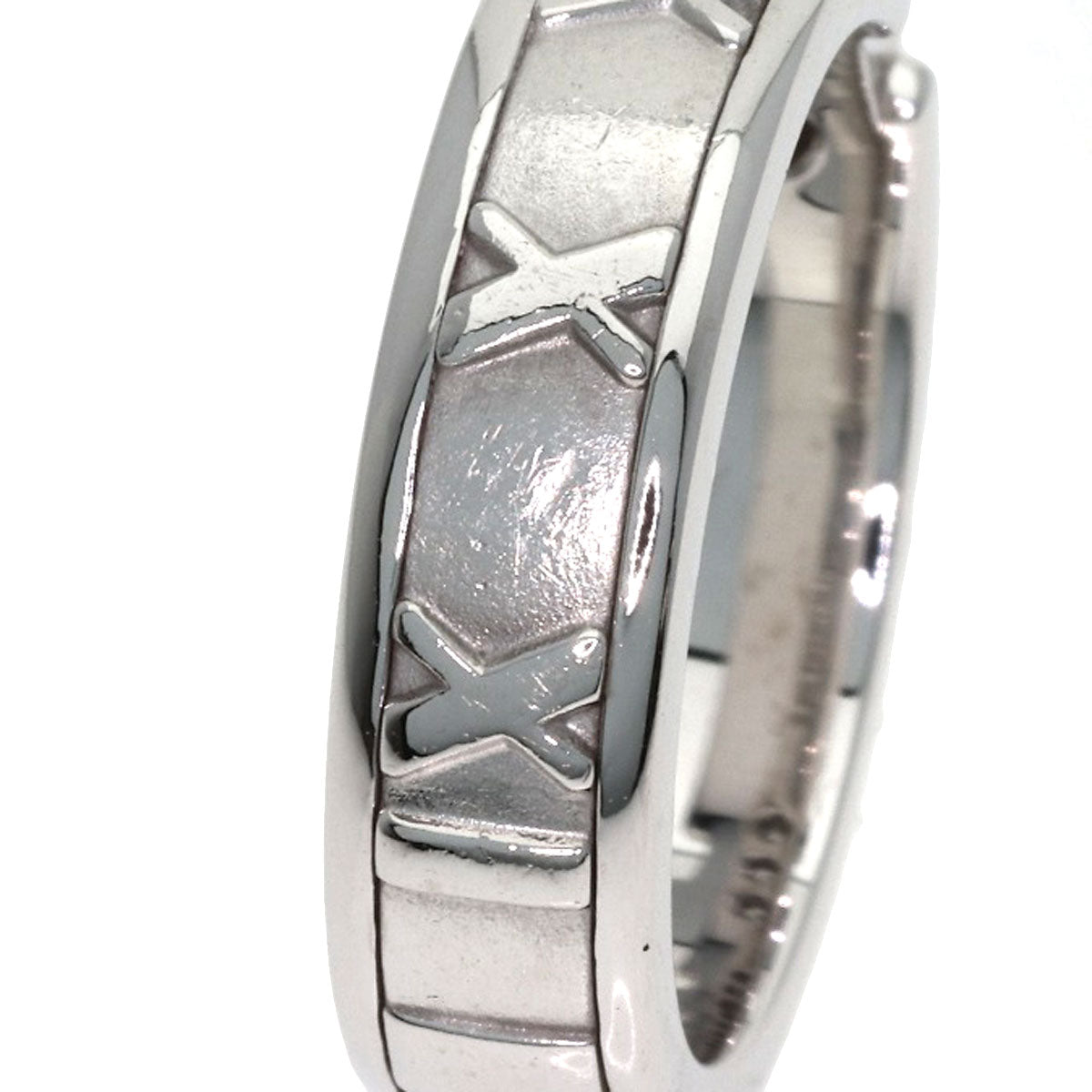TIFFANY&Co. Atlas 3P Diamond Ring K18 White Gold Ladies [Used]