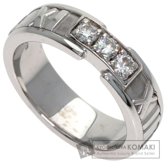 TIFFANY&Co. Atlas 3P Diamond Ring K18 White Gold Ladies [Used]