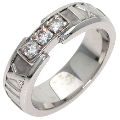 TIFFANY&Co. Atlas 3P Diamond Ring K18 White Gold Ladies [Used]