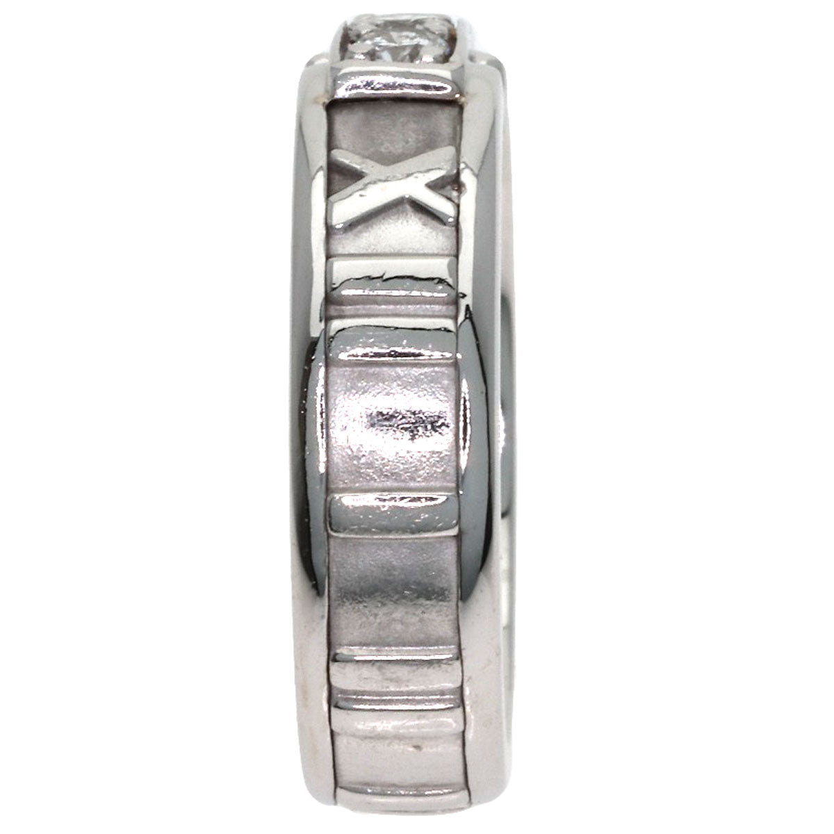 TIFFANY&Co. Atlas 3P Diamond Ring K18 White Gold Ladies [Used]