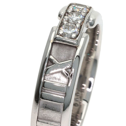 TIFFANY&Co. Atlas 3P Diamond Ring K18 White Gold Ladies [Used]