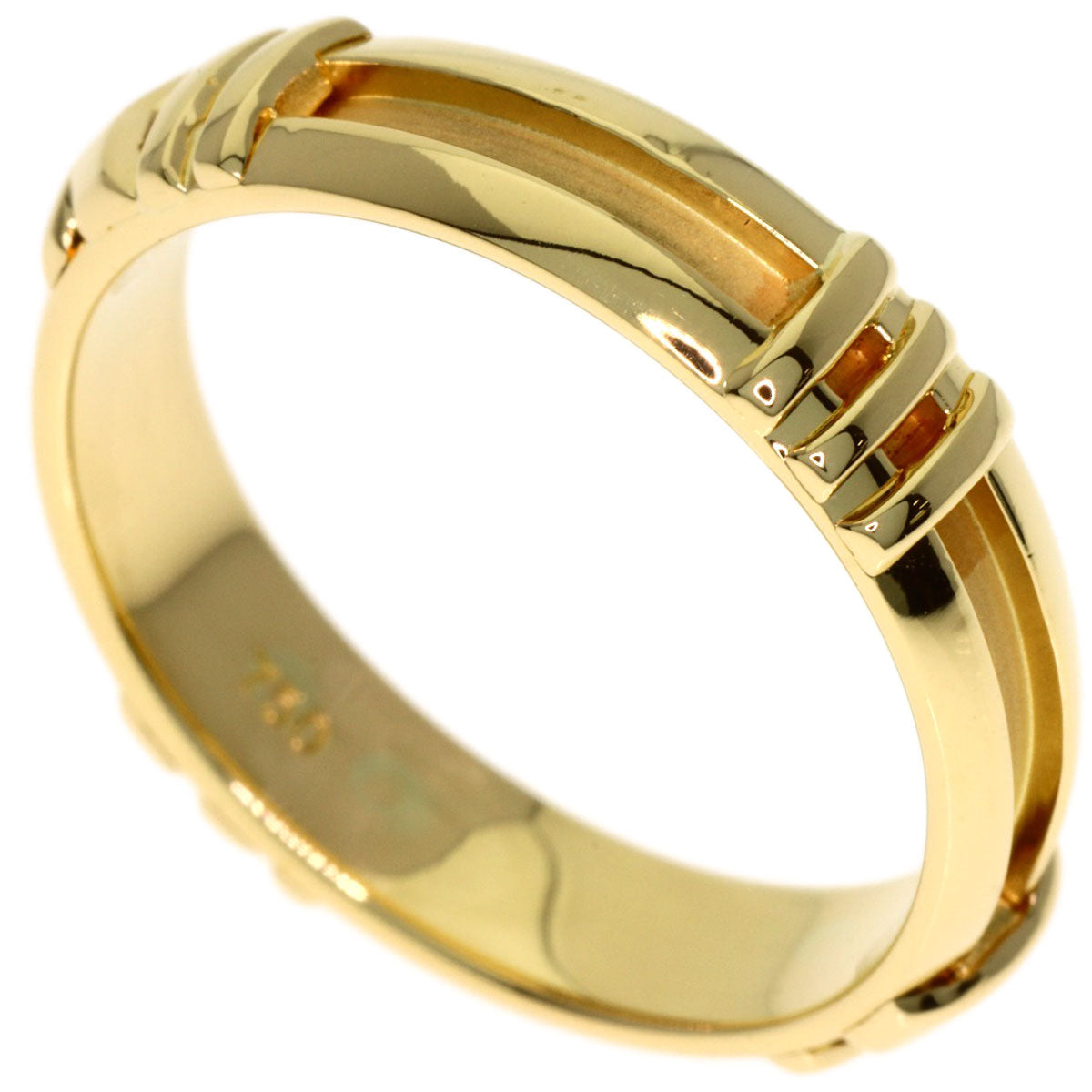 TIFFANY&Co. Atlas Numeric Ring K18 Yellow Gold Ladies [Used]