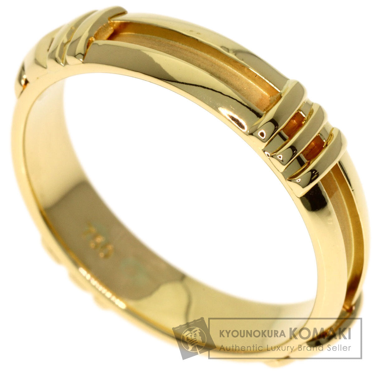 TIFFANY&Co. Atlas Numeric Ring K18 Yellow Gold Ladies [Used]
