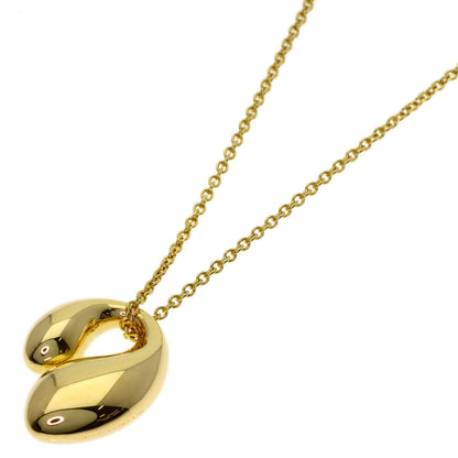 TIFFANY&Co. Double teardrop Necklace K18 Yellow Gold Ladies [Used]