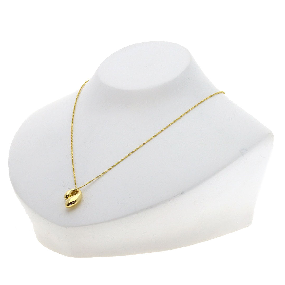 TIFFANY&Co. Double teardrop Necklace K18 Yellow Gold Ladies [Used]