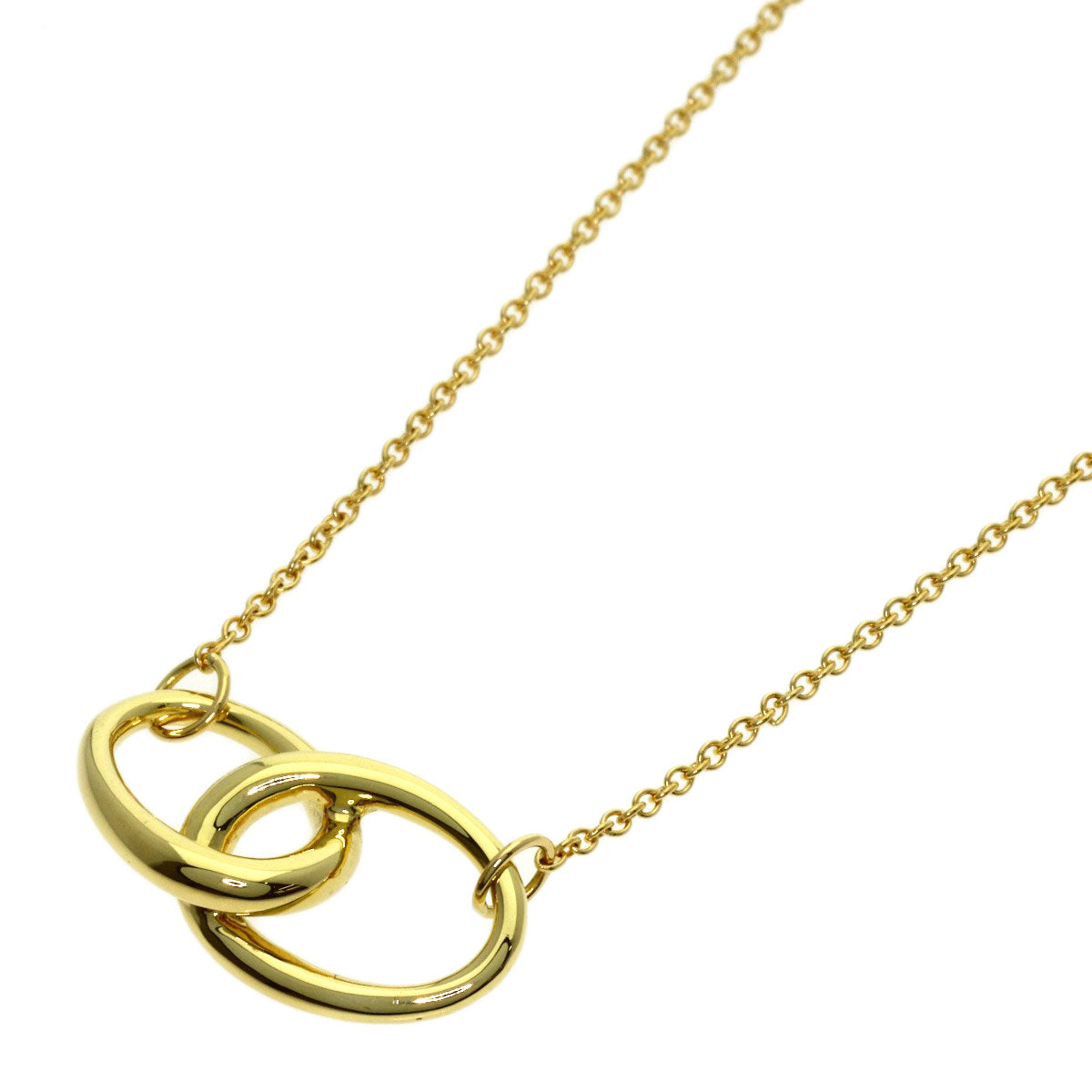 TIFFANY&Co. Double loop Necklace K18 Yellow Gold Ladies [Used]