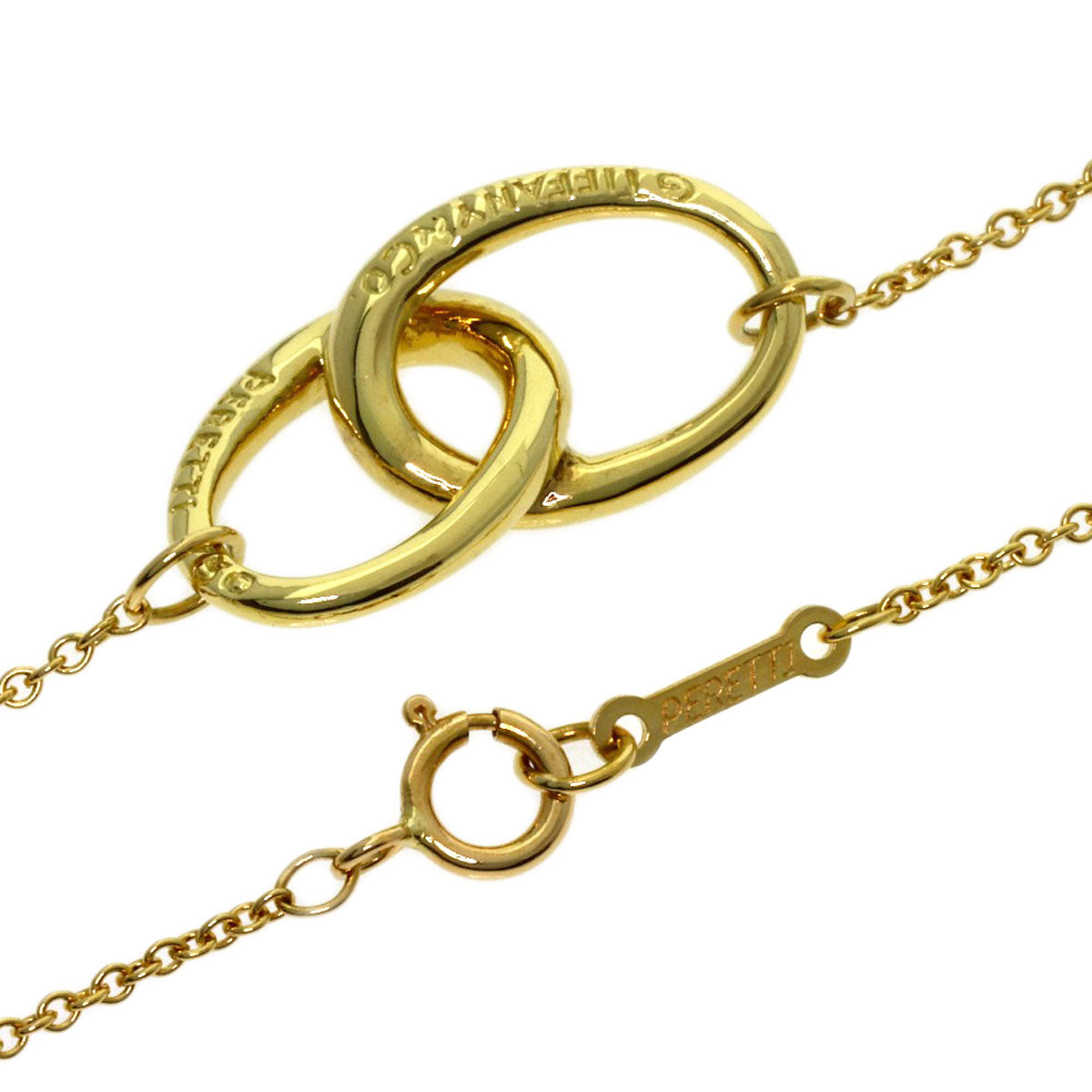 TIFFANY&Co. Double loop Necklace K18 Yellow Gold Ladies [Used]