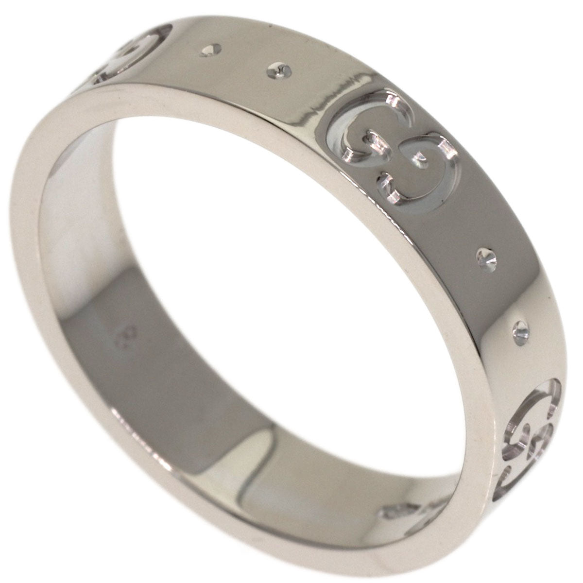 GUCCI アイコン #8 Ring K18 White Gold Ladies [Used]