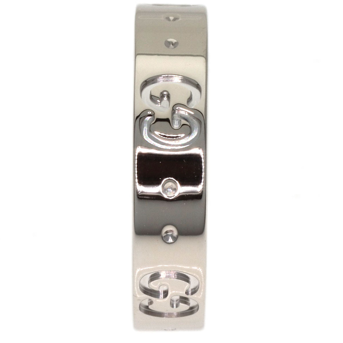 GUCCI アイコン #8 Ring K18 White Gold Ladies [Used]