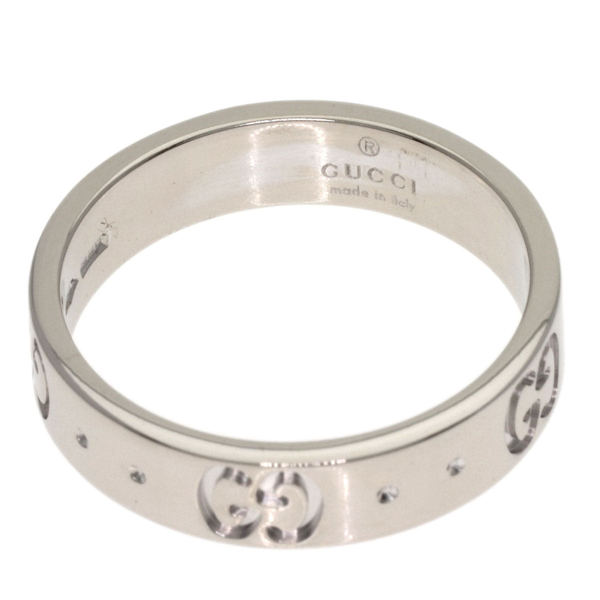 GUCCI アイコン #8 Ring K18 White Gold Ladies [Used]