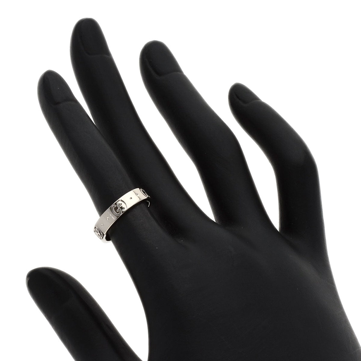 GUCCI アイコン #8 Ring K18 White Gold Ladies [Used]