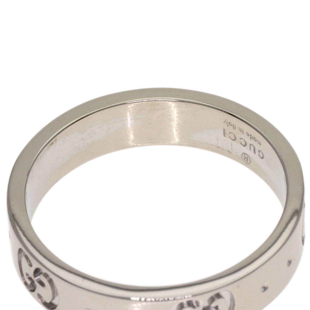 GUCCI アイコン #8 Ring K18 White Gold Ladies [Used]
