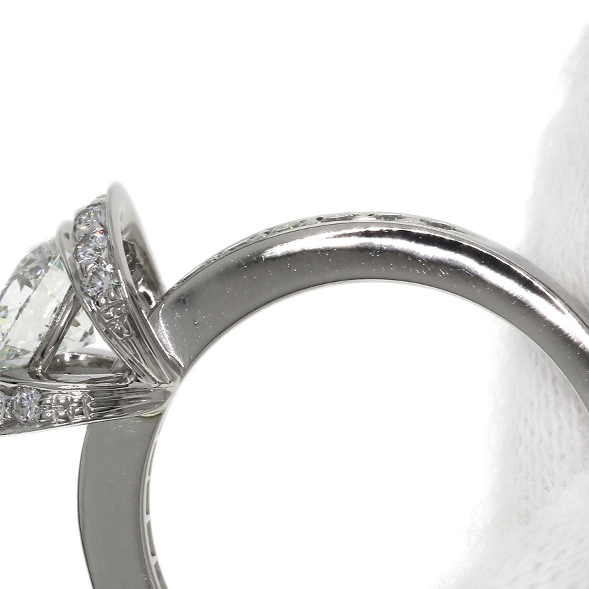 TIFFANY&Co. Ribbon Diamond Ring Platinum PT950 Ladies [Used]