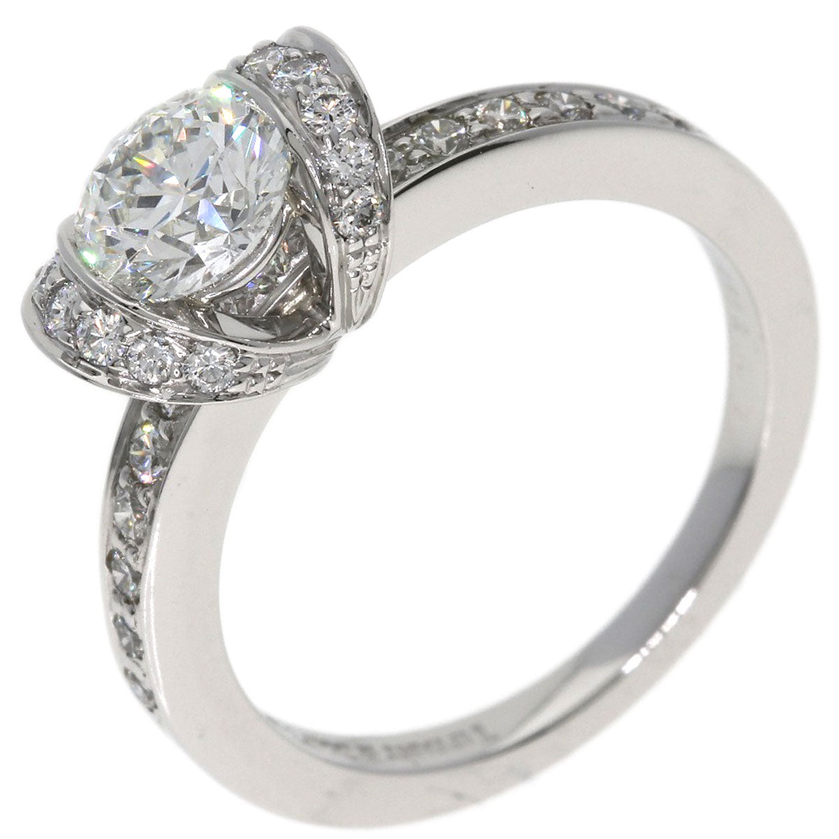 TIFFANY&Co. Ribbon Diamond Ring Platinum PT950 Ladies [Used]