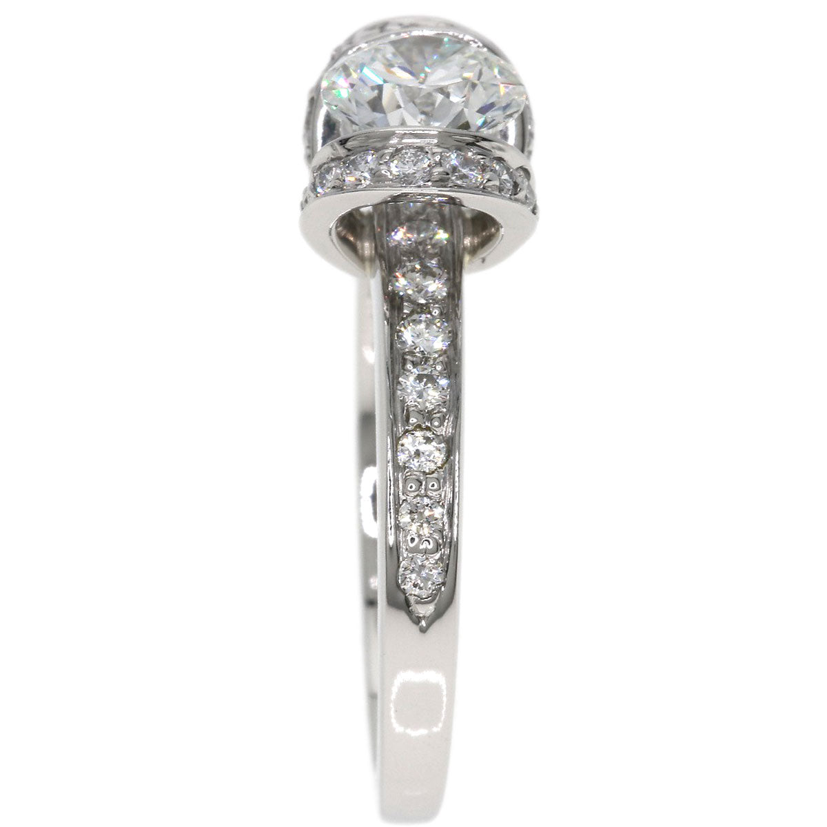 TIFFANY&Co. Ribbon Diamond Ring Platinum PT950 Ladies [Used]