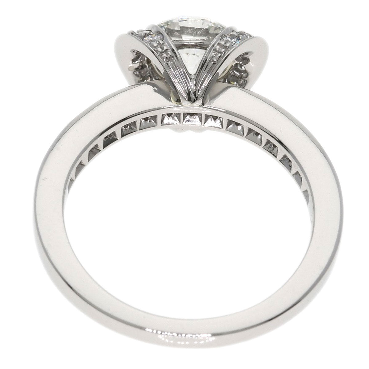 TIFFANY&Co. Ribbon Diamond Ring Platinum PT950 Ladies [Used]