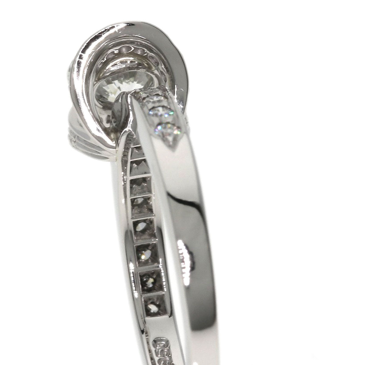 TIFFANY&Co. Ribbon Diamond Ring Platinum PT950 Ladies [Used]