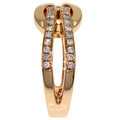 FRED Chance Infini Half Diamond #49 Ring K18 Pink Gold Ladies [Used]