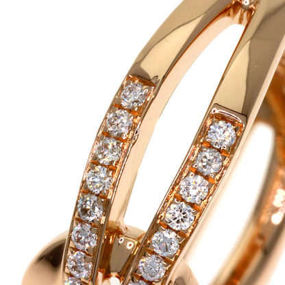 FRED Chance Infini Half Diamond #49 Ring K18 Pink Gold Ladies [Used]