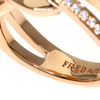 FRED Chance Infini Half Diamond #49 Ring K18 Pink Gold Ladies [Used]