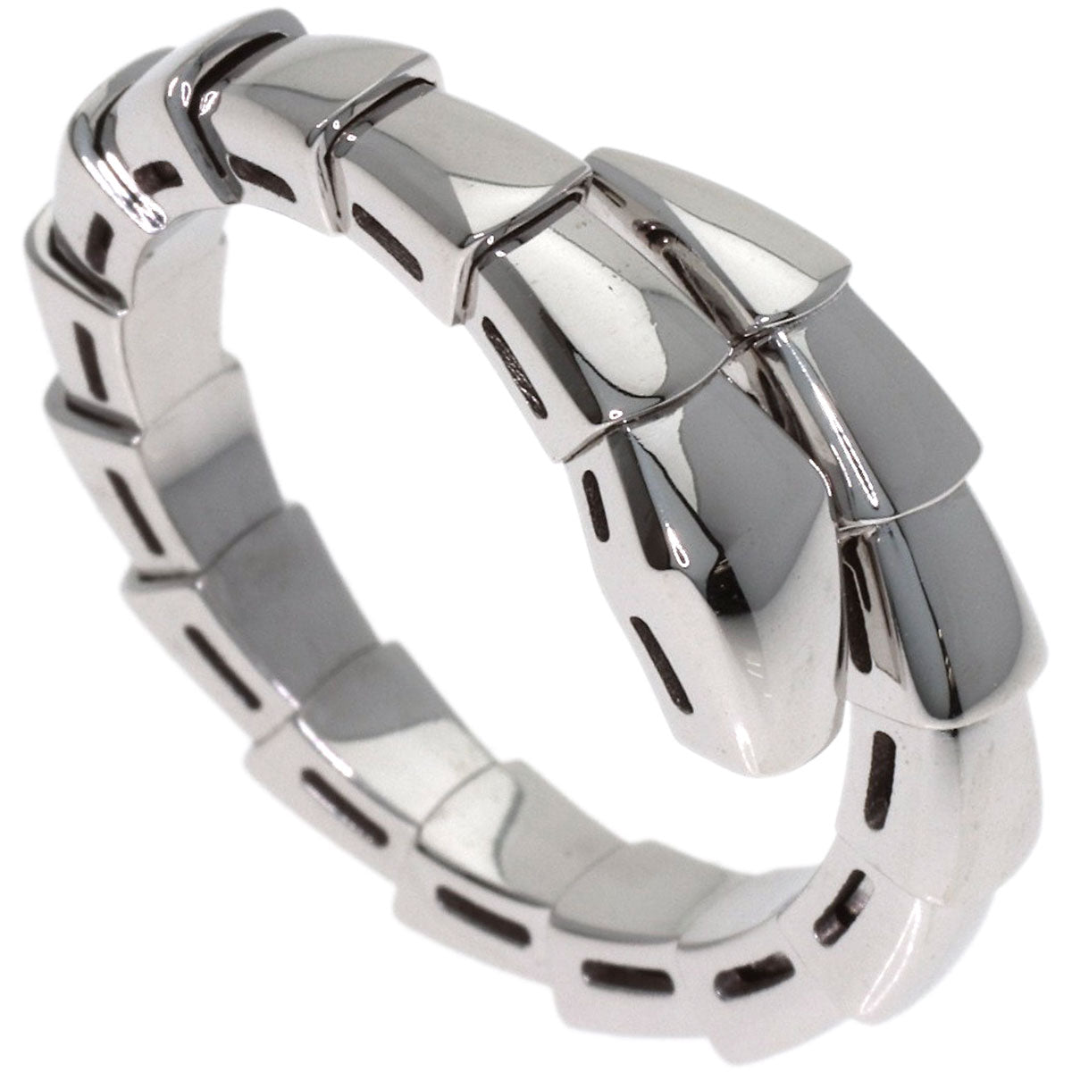 BVLGARI Serpenti Viper M size Ring K18 White Gold Ladies [Used]