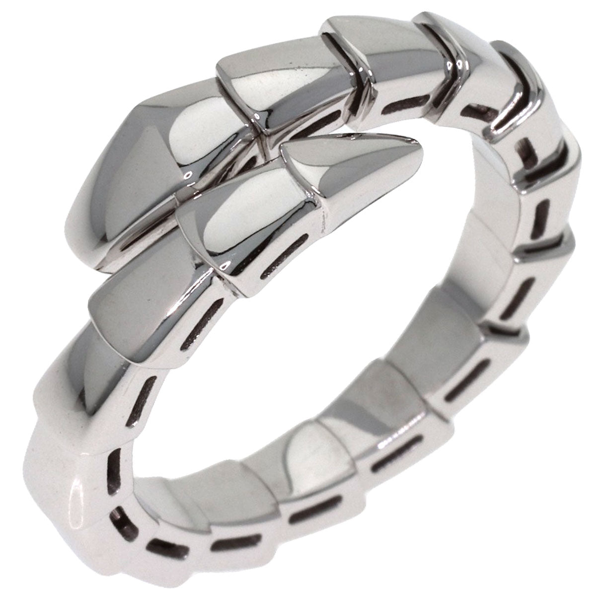 BVLGARI Serpenti Viper M size Ring K18 White Gold Ladies [Used]