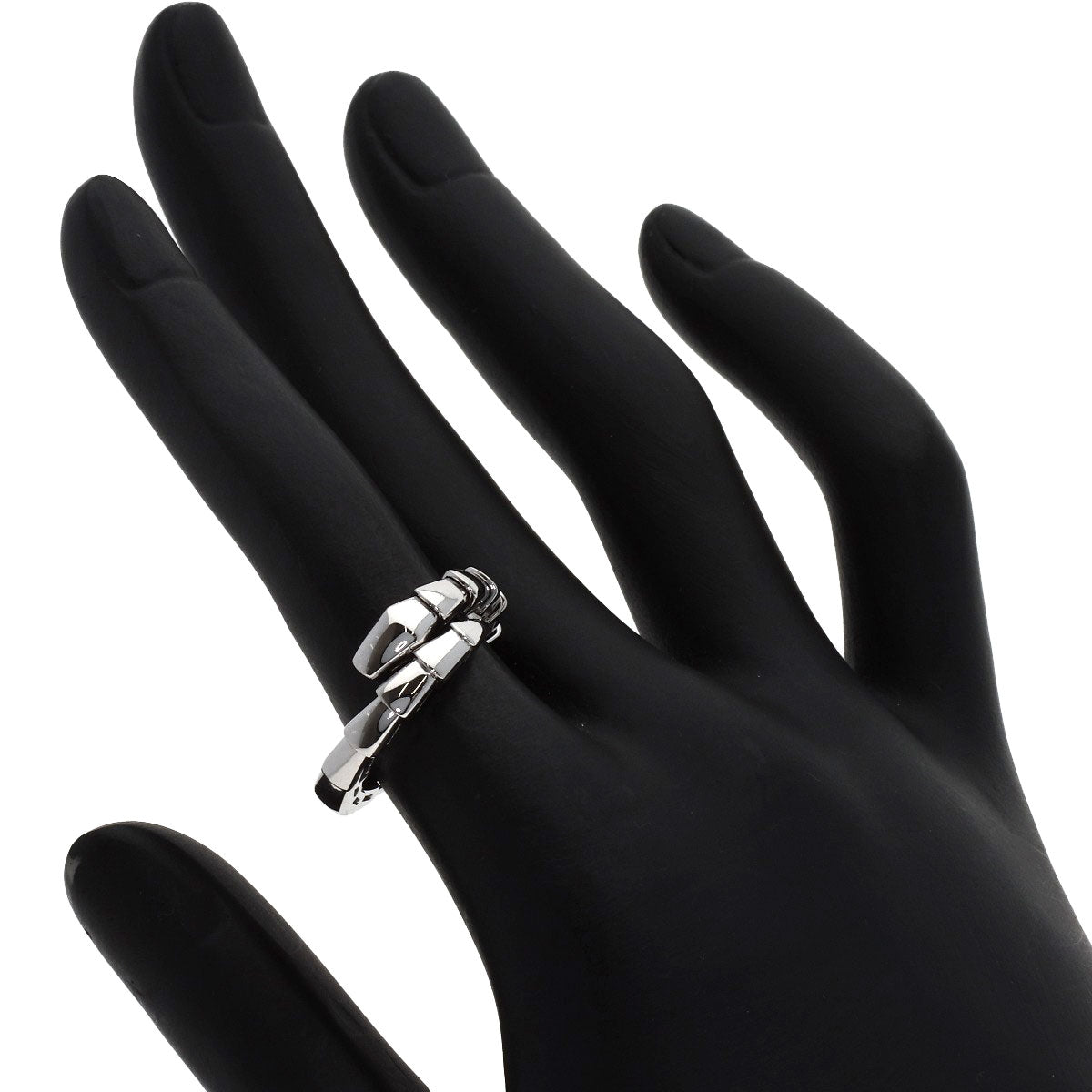 BVLGARI Serpenti Viper M size Ring K18 White Gold Ladies [Used]