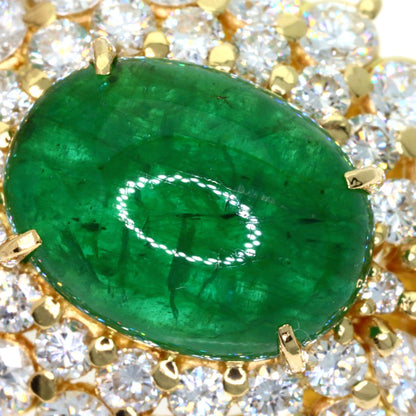 2.02ct Emerald Diamond Pendant top K18 Yellow Gold 5.8g　Ladies